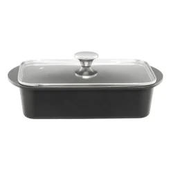 Heirol Fuente de horno con placa de inducción y tapa, 22x33 cm Negro Clearance