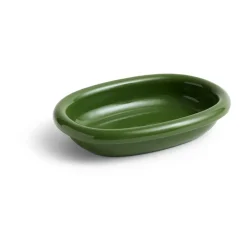 HAY Fuente de servir Barro ovalada, Green, small 20x27,5 cm Verde