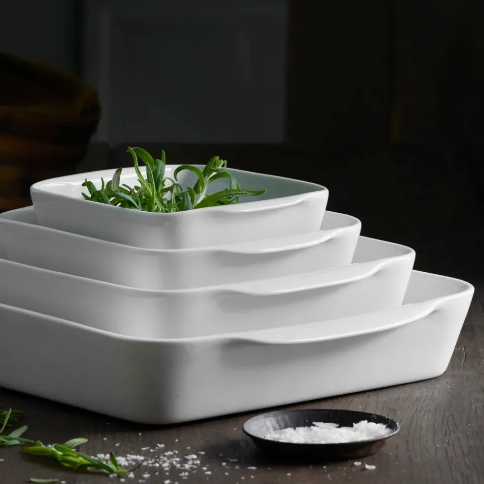 Pillivuyt Fuentes De Horno<Fuente de servir cuadrada , , 14x14 cm Blanco