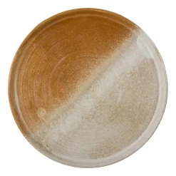 Bloomingville Fuente de servir Dahlia Ø32,5 cm, marrón MarrónBeige Best