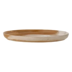 Bloomingville Fuente de servir Dahlia Ø32,5 cm, marrón MarrónBeige Best