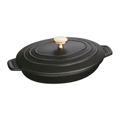 STAUB Fuentes De Horno<Fuente para horno de hierro fundido con tapa ovalada 23 cm, Negro