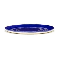 Serax Fuente para servir Ottolenghi Feast Ø35 cm, Dark blue dots-white Azul Sale