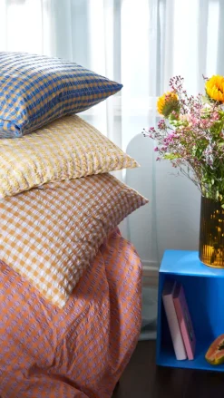 Juna Funda de almohada Bæk&Bølge 50x60 cm, Azul claro-arena AzulBeige Discount