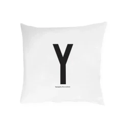 Design Letters Funda de almohada 63x60 cm, Y Blanco Hot