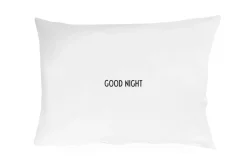 Design Letters Funda de almohada 70x50 cm, D Blanco Clearance