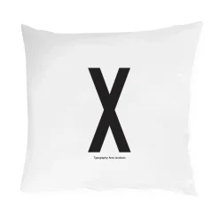 Design Letters Funda de almohada 60x50 cm, X NegroBlanco