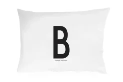 Design Letters Funda de almohada 70x50 cm, B Blanco