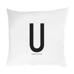 Design Letters Funda de almohada 60x50 cm, U NegroBlanco Sale