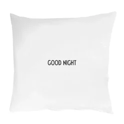 Design Letters Funda de almohada 63x60 cm, D Blanco Discount