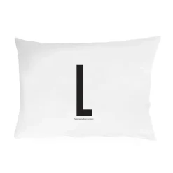 Design Letters Funda de almohada 70x50 cm, L Blanco