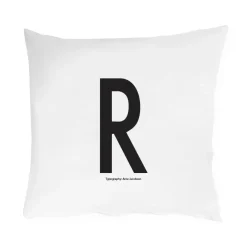 Design Letters Funda de almohada 60x50 cm, R NegroBlanco Best