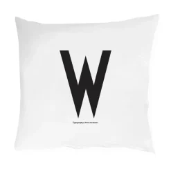 Design Letters Funda de almohada 60x50 cm, W NegroBlanco New