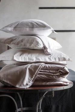 Lexington Funda de almohada Hotel Light Flannel 65x65 cm, blanco-beige claro BlancoBeige New