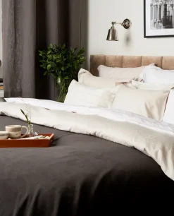 Lexington Funda de almohada Hotel Light Flannel 65x65 cm, blanco-beige claro BlancoBeige New