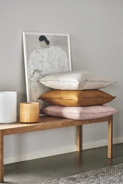Scandi Living Fundas De Cojín<Funda de cojín Calm lino 50x50 cm, Mustard Amarillo