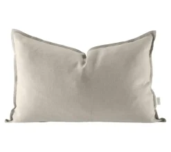 Scandi Living Funda de cojín de lino Calm 40x60 cm, Greige Beige Best