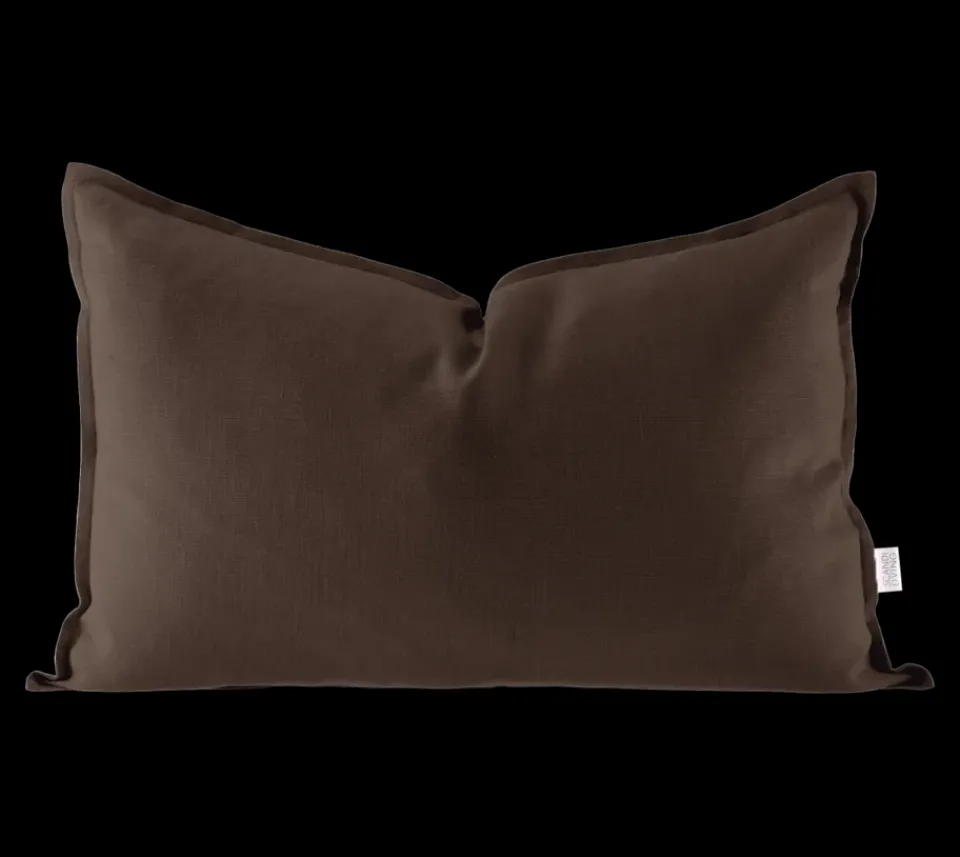 Scandi Living Fundas De Cojín<Funda de cojín de lino Calm 40x60 cm, Chocolate Brown Marrón