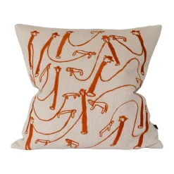 Fine Little Day Fundas De Cojín<Funda de cojín Dog walk 48x48 cm, Natur-orange BeigeNaranja