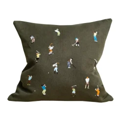 Fine Little Day Funda de cojín Golfers 48x48 cm, Green Verde Clearance