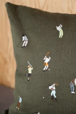 Fine Little Day Funda de cojín Golfers 48x48 cm, Green Verde Clearance