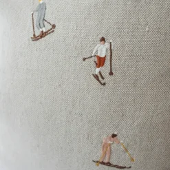 Fine Little Day Funda de cojín Skiers 48x48 cm, natural Beige Sale