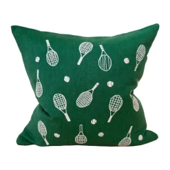 Fine Little Day Funda de cojín Tennisracket 48x48 cm, Green Verde Discount