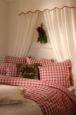 Lexington Juegos De Funda Nórdica Y Almohada<Funda nórdica de franela de algodón Red-beige Checked, 2 piezas, 50x60 cm, 150x210 cm RojoBeige