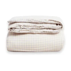 Garbo&Friends Ropa De Cama Infantil|Fundas Nórdicas<Funda nórdica doble Gingham Sky Blue Muslin, 220x240 cm Beige