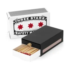 Solstickan Design Funda para cerillas Three Stars grande, Negro Outlet