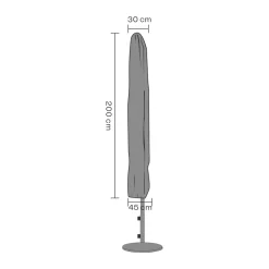 Brafab Funda protectora para sombrilla, 200 cm Negro Clearance