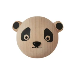 OYOY Almacenaje Infantil<Gancho de pared Mini, Panda BeigeNegro