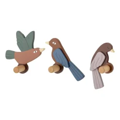 Bloomingville Colgadores Y Ganchos|Colgadores Y Ganchos<Gancho Lewi 3 piezas, pájaros Multi