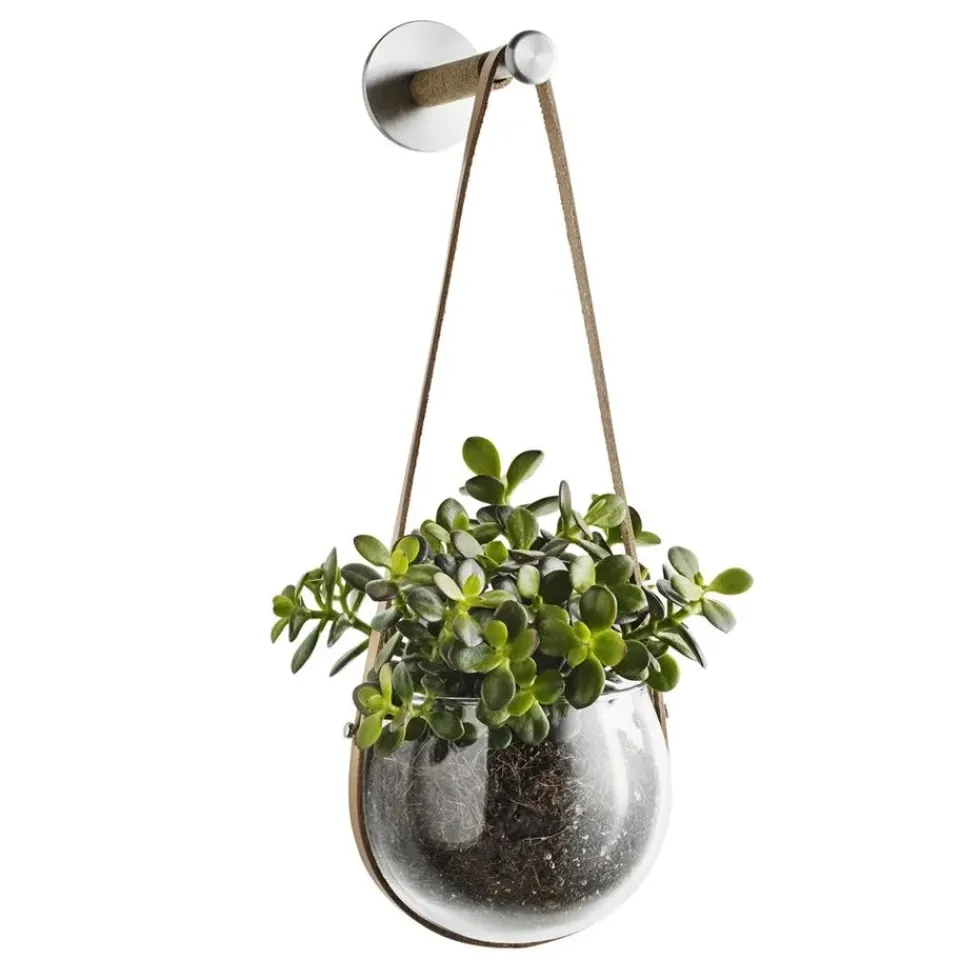 Holmegaard Macetas<Gancho para maceta colgante Design with light, 14 cm MarrónBlanco
