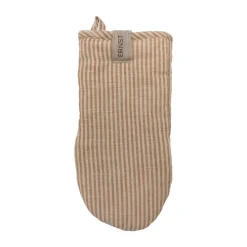 ERNST Manoplas De Horno Y Agarradores|Manoplas De Horno Y Agarradores<Guante de horno a rayas, caramelo-beige MarrónBeige