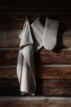 ERNST Manoplas De Horno Y Agarradores|Manoplas De Horno Y Agarradores<Guante de horno a rayas, caramelo-beige MarrónBeige