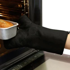 Bosign Manoplas De Horno Y Agarradores|Manoplas De Horno Y Agarradores<Guante para horno non-slip, Negro