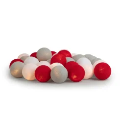 Irislights Lámparas Infantiles|Guirnaldas De Luces E Iluminación Decorativa<Guirnalda de luces Noelle, 35 bolas GrisRojoBlanco