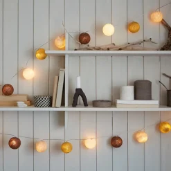 Irislights Guirnalda de luces Biscotti, 35 bolas BeigeMarrónBlanco Clearance