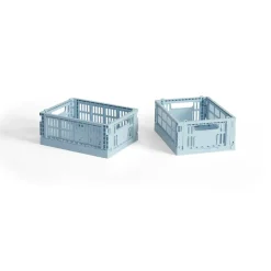 HAY Colour Crate Mini 2-pack 13x17 cm, Soft blue Azul Sale