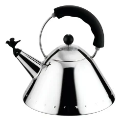 Alessi Hervidor de agua 9093, negro-pájaro PlateadoNegro Sale