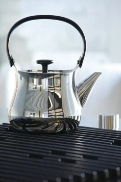 Alessi Cafeteras Y Cafeteras De Émbolo<Hervidor de agua Cha, acero inoxidable Plateado