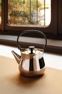 Alessi Cafeteras Y Cafeteras De Émbolo<Hervidor de agua Cha, acero inoxidable Plateado