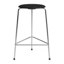 Fritz Hansen Taburetes Altos<High Dot counter stool 3 patas, Ceniza negra-cromo NegroPlateado