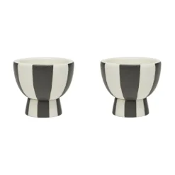OYOY Huevera Toppu 2-pack, White-black BlancoNegro Discount