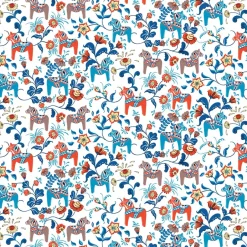 Arvidssons Textil Telas Por Metro|Hules Y Telas Plastificadas<Hule Leksand, azul-naranja Multi