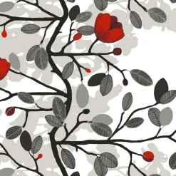 Arvidssons Textil Telas Por Metro|Hules Y Telas Plastificadas<Hule Ofelia, rojo-marrón RojoBlanco
