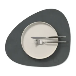 LIND DNA Manteles Individuales<Individual Nupo curve M, Anthracite Gris