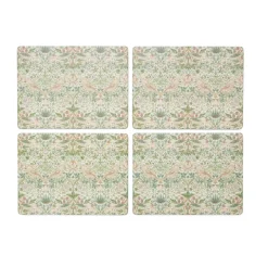 Pimpernel Manteles Individuales<Individual Strawberry Thief 30x40 cm, 4 unidades, Green Multi