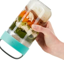 Lékué Jar To Go 600 ml, Turquesa Azul Clearance